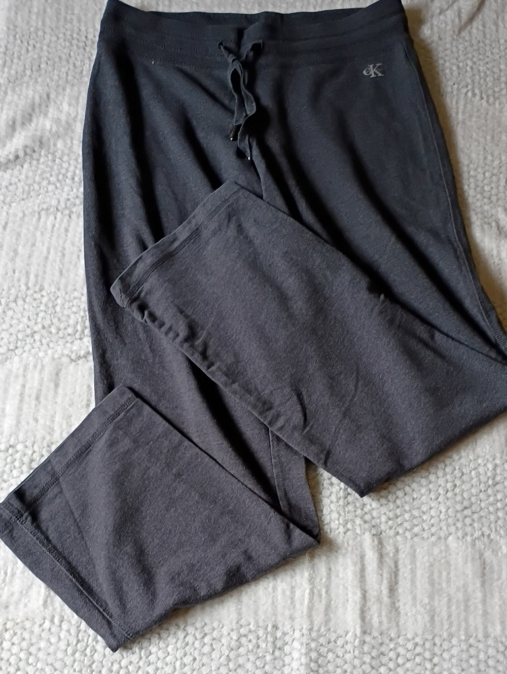 Calvin Klein Women's  Black Drawstring Joggers with CK Logo